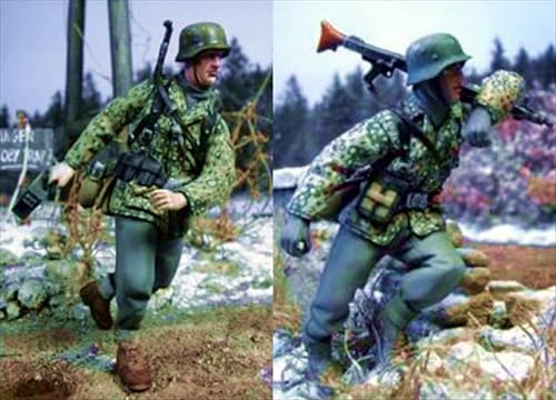 nqhupuo 1/35 WWII German Soldier Resin Model Kit Unbemalt und unmontiert Soldier Resin Model Kit (2-Personen)//K9I-7s40 von nqhupuo