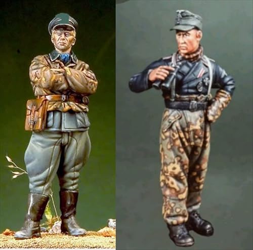 nqhupuo 1/35 WWII German Soldier Resin Model Kit Unbemalt und unmontiert Soldier Resin Model Kit (2-Personen)//K9I-7s9 von nqhupuo