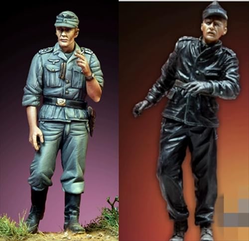 nqhupuo 1/35 WWII German Soldier Resin Soldier Kit Unbemalt und unmontiert Figur Resin Model Kit (2-Personen) // H9v6X1 von nqhupuo