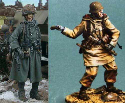 nqhupuo 1/35 WWII German Soldier Resin Soldier Kit Unbemalt und unmontiert Figur Resin Model Kit (2-Personen) // H9v6X20 von nqhupuo