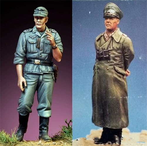 nqhupuo 1/35 WWII German Soldier Resin Soldier Kit Unbemalt und unmontiert Figur Resin Model Kit (2-Personen) // H9v6X34 von nqhupuo