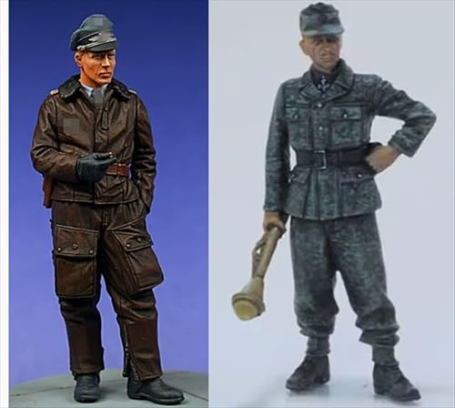 nqhupuo 1/35 WWII German Soldier Resin Soldier Kit Unbemalt und unmontiert Figur Resin Model Kit (2-Personen) // H9v6X36 von nqhupuo