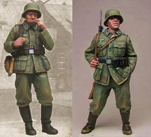 nqhupuo 1/35 WWII German Soldier Resin Soldier Kit Unbemaltes und unmontiertes Resin Modell (2 Personen)//Q9X6g25 von nqhupuo