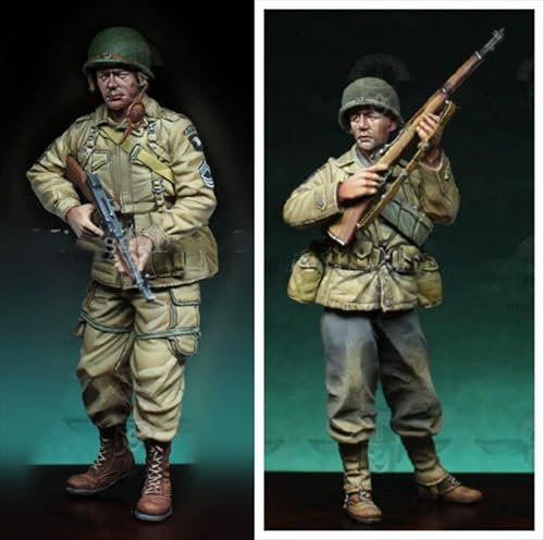 nqhupuo 1/35 WWII US Soldier Resin Model Kit Unbemalt und unmontiert Soldier Resin Model Kit (2 Männer) //P9s4-15 von nqhupuo