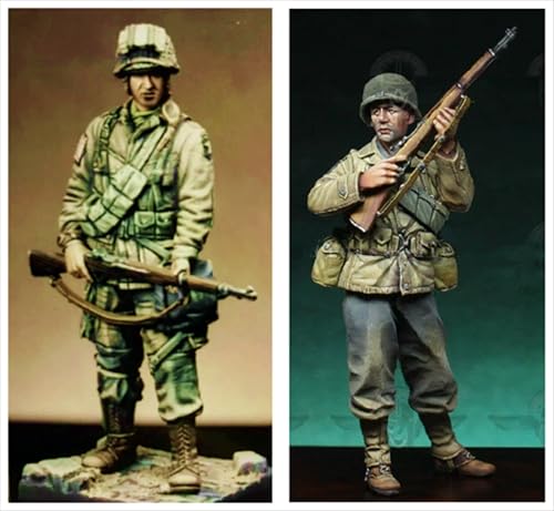 nqhupuo 1/35 WWII US Soldier Resin Model Kit Unbemalt und unmontiert Soldier Resin Model Kit (2-Personen)// K9I-4s4 von nqhupuo