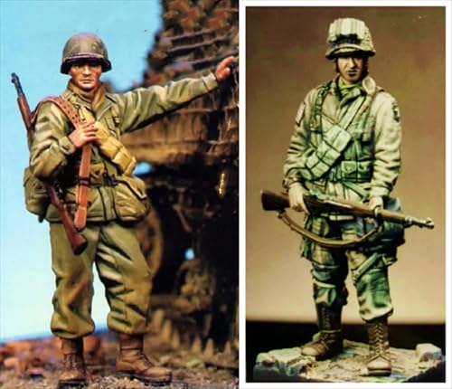 nqhupuo 1/35 WWII US Soldier Resin Soldier Kit Unbemalt und unmontiert Figur Resin Model Kit (2-Personen) // H9v2X10 von nqhupuo