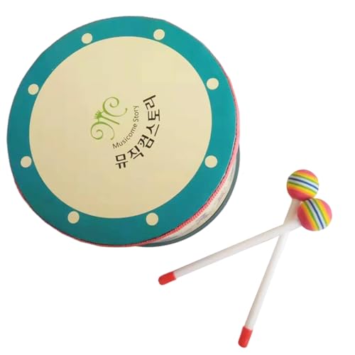 nuanzhiyuan Handtrommel für Kinder im Vorschulalter, Rhythmus-Trommel, Musikspielzeug, pädagogisches Musikspielzeug, Bodentrommel, tragbares Schlaginstrument nuanzhiyuan Handtrommel für Kinder im Vorschulalter, Rhythmus-Trommel, Musikspielzeug, pädagogisches Musikspielzeug, Bodentrommel, tragbares Schlaginstrument von nuanzhiyuan