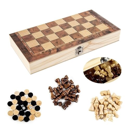 nuanzhiyuan Holz Schach- und Dame Spiel Set Reise Checkers Tragbares Faltschachbrett Anfänger Schachset Einfach zu Spielen nuanzhiyuan Holz Schach- und Dame Spiel Set Reise Checkers Tragbares Faltschachbrett Anfänger Schachset Einfach zu Spielen von nuanzhiyuan