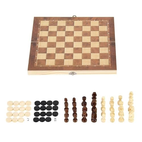 nuanzhiyuan Holz Schach- und Dame Spiel Set Reise Checkers Tragbares Faltschachbrett Anfänger Schachset Einfach zu Spielen nuanzhiyuan Holz Schach- und Dame Spiel Set Reise Checkers Tragbares Faltschachbrett Anfänger Schachset Einfach zu Spielen von nuanzhiyuan