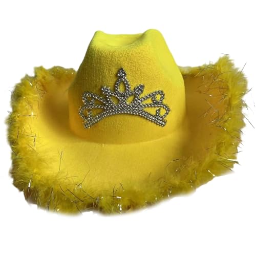 nuanzhiyuan Lustiger Partyhut für Damen, Westernhut, pelzige Ränder, Kostüm nuanzhiyuan Lustiger Partyhut für Damen, Westernhut, pelzige Ränder, Kostüm von nuanzhiyuan
