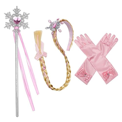 nuanzhiyuan Mädchen Prinzessin Zubehör Set Dress Up Kleidung Zubehör mit Handschuhen Stirnband Zauberstab für Cosplay Geburtstagsfeiern nuanzhiyuan Mädchen Prinzessin Zubehör Set Dress Up Kleidung Zubehör mit Handschuhen Stirnband Zauberstab für Cosplay Geburtstagsfeiern von nuanzhiyuan