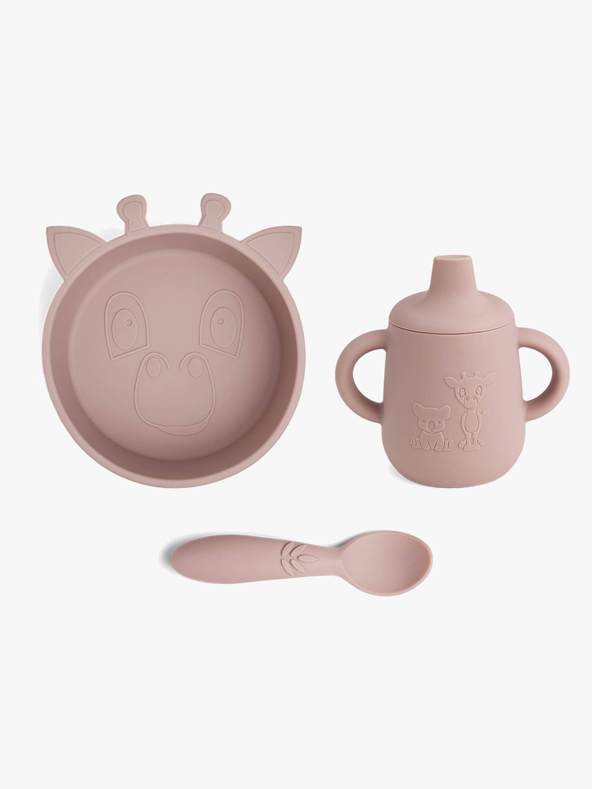 nuuroo Elias Giraffe Tellerset 3er-Pack Silikon, Woodrose nuuroo Elias Giraffe Tellerset 3er-Pack Silikon, Woodrose von nuuroo