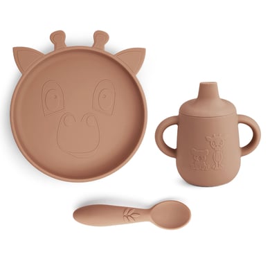 nuuroo Geschirrset Elke Giraffe 3er Set Chocolate Malt von nuuroo