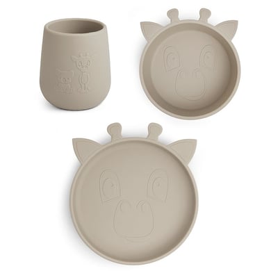 nuuroo Geschirrset Judi Giraffe 3er Set, Cobblestone von nuuroo