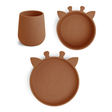 nuuroo Geschirrset Judi Giraffe 3er Set Caramel Cafe von nuuroo