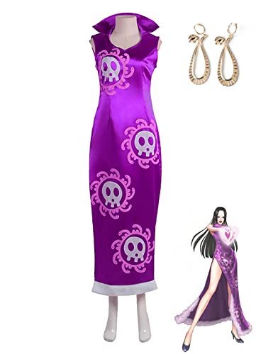 nvrucs Cosplay Kostüm Anime One Piece Boa Hancock Kleid Cheongsam Rock Outfits Halloween Party Uniform (klein) von nvrucs