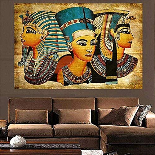 nzhma Vintage Puzzles 1000 Teile, intellektuelle Papierpuzzles, Puzzle-Spielzeug, Frauen aus dem Alten Ägypten, für Heimdekorationsgeschenke, 50 x 75 cm von nzhma