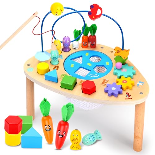 oathx 6-in-1-Aktivitätstisch ab 1+ Jahr, Babyspieltisch Kinder-Motoriktisch Montessori-Holzspielzeug ab 12+ Monate, Kleinkindgeschenke für Jungen und Mädchen zum 1. Geburtstag Sortierspielzeug oathx 6-in-1-Aktivitätstisch ab 1+ Jahr, Babyspieltisch Kinder-Motoriktisch Montessori-Holzspielzeug ab 12+ Monate, Kleinkindgeschenke für Jungen und Mädchen zum 1. Geburtstag Sortierspielzeug von oathx
