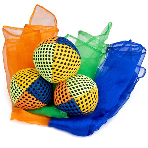oazoxcx Jonglier-Set mit Tüchern und Bällen für Kinder – Weiche, Bunte Spielzeuge zur Förderung der Koordination – Anfänger Jonglier-Training für Kleinkinder, Kita und Zuhause oazoxcx Jonglier-Set mit Tüchern und Bällen für Kinder – Weiche, Bunte Spielzeuge zur Förderung der Koordination – Anfänger Jonglier-Training für Kleinkinder, Kita und Zuhause von oazoxcx