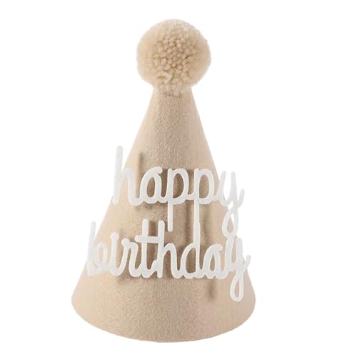 ohodhmnu Brauner Kaffeebär, Baby-Geburtstagshut, Duschparty, Dekoration, sicher und bequem, Pom-Pom-Schirm, verstellbare Größe ohodhmnu Brauner Kaffeebär, Baby-Geburtstagshut, Duschparty, Dekoration, sicher und bequem, Pom-Pom-Schirm, verstellbare Größe von ohodhmnu