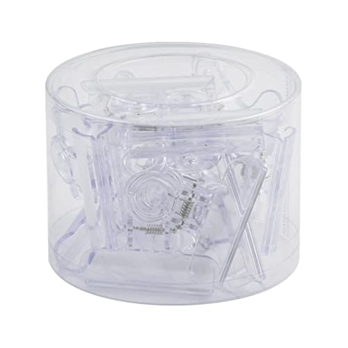 ohodhmnu Bulldoggen-Clips, transparente Klammern, Büroklammern, Dokumentenklammern, Büroklammern, 12 Stück ohodhmnu Bulldoggen-Clips, transparente Klammern, Büroklammern, Dokumentenklammern, Büroklammern, 12 Stück von ohodhmnu