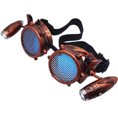 ohodhmnu Retro Steampunk Brille Retro Brille Steampunk Gothics Brille für Halloween Erwachsene Cosplays Kostüme von ohodhmnu