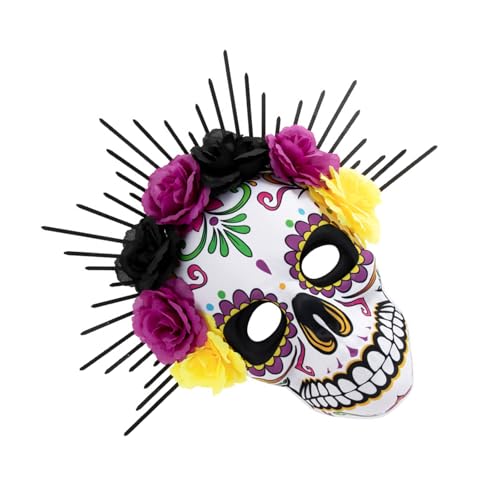ohodhmnu Tag der Toten Zuckerschädel mit Rosen-Dekorationen, Maskerade für Halloween, Cosplay, Party, Kostüm, Geschenke ohodhmnu Tag der Toten Zuckerschädel mit Rosen-Dekorationen, Maskerade für Halloween, Cosplay, Party, Kostüm, Geschenke von ohodhmnu