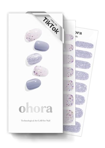 ohora Halbgehärtete Gel-Nagelstreifen von (N Afterglow) – Funktioniert mit allen Nagellampen, Salonqualität, langlebig, einfach anzubringen und zu entfernen – inklusive 2 Vorbereitungspads von ohora