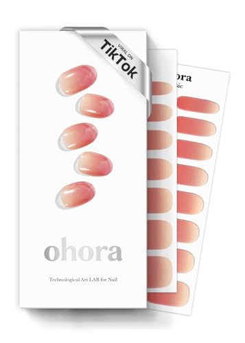 ohora Halbgehärtete Gel-Nagelstreifen von (N Basic Nails Nr. 1) – Funktioniert mit allen Lampen, Salonqualität, langlebig, einfach anzubringen und zu entfernen – inklusive 2 Vorbereitungspads von ohora