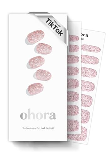 ohora Halbgehärtete Gel-Nagelstreifen von (N Pixie Dust) – Funktioniert mit allen Nagellampen, Salonqualität, langlebig, einfach anzubringen und zu entfernen – inklusive 2 Vorbereitungspads von ohora