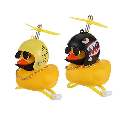 olyee 2 Stück Gummiente Spielzeug Gummiente Dekorationen Fahrräder Kinderwagen, Gelbe Ente Auto Ornamente für Kinder Erwachsene von olyee