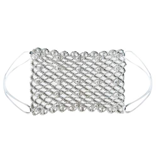 Damen Romantische Hollow Out Schmuckgesichtsmaske Glitzer Wellenwellige Für Strasskettenketten Schleier Earloop Mundmaske Masquerade Party Clubwear Gesichtsabdeckung Mit Ohrschleifen Und Nasendraht Damen Romantische Hollow Out Schmuckgesichtsmaske Glitzer Wellenwellige Für Strasskettenketten Schleier Earloop Mundmaske Masquerade Party Clubwear Gesichtsabdeckung Mit Ohrschleifen Und Nasendraht von omiinitio