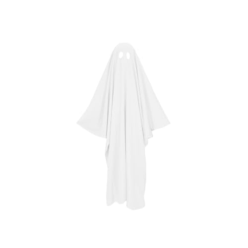 Verstellbare Gespenster Umhang Halloween Outfit Für Jungen Mädchen Erwachsene Haunting House Partys Tragen Robuste Stoff Langlebige Weiße Gespensterpartys Kleidung von omiinitio