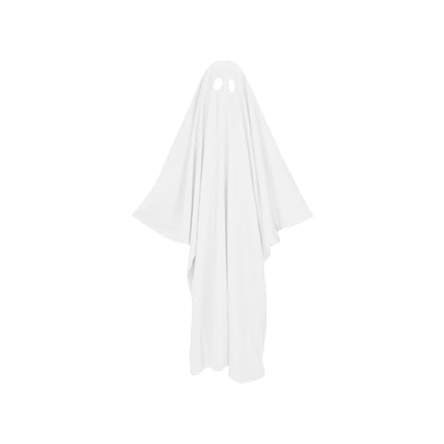 Verstellbare Gespenster Umhang Halloween Outfit Für Jungen Mädchen Erwachsene Haunting House Partys Tragen Robuste Stoff Langlebige Weiße Gespensterpartys Kleidung von omiinitio