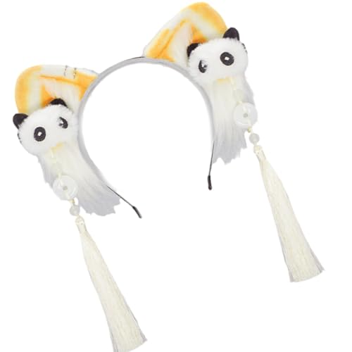 omiinitio Dehnbare Anime Stile Katzen Ohrhaarband Weiche Plüschhaarstück Kostümpartys Accessoire 6 Farbvarianten Cartoon Pelzige Katzen Ohren Haarband Für Anime Mode von omiinitio