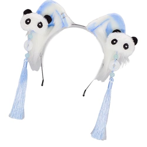 omiinitio Dehnbare Anime Stile Katzen Ohrhaarband Weiche Plüschhaarstück Kostümpartys Accessoire 6 Farbvarianten Cartoon Pelzige Katzen Ohren Haarband Für Anime Mode von omiinitio
