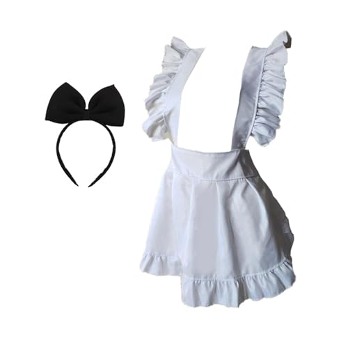 omiinitio Halloween Women Maid Kostüm Schürze Rüschen Schürze Kleid Mit Maid Stirnband Kopfstück Für Frauen Mädchen Halloween Rollenspiel omiinitio Halloween Women Maid Kostüm Schürze Rüschen Schürze Kleid Mit Maid Stirnband Kopfstück Für Frauen Mädchen Halloween Rollenspiel von omiinitio