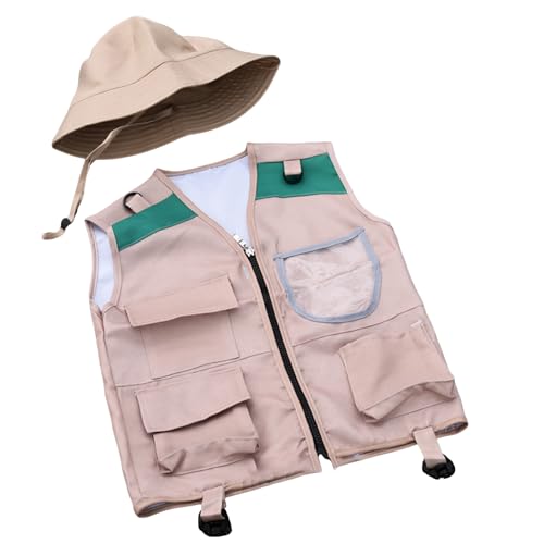 omiinitio Kinder Outdoor Explorers Kits Kids Adventure Kits Explorers Kostümweste Und Hat Set Halloween Cosplay Kostümzubehör omiinitio Kinder Outdoor Explorers Kits Kids Adventure Kits Explorers Kostümweste Und Hat Set Halloween Cosplay Kostümzubehör von omiinitio