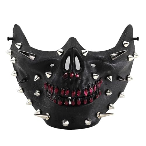 omiinitio Masquerade Nietmaske Halbgesichts Maske Nieten Risssteine Maske Maskeraden Accessoire Für Erwachsene Männer Frauen Halloween Cosplay omiinitio Masquerade Nietmaske Halbgesichts Maske Nieten Risssteine Maske Maskeraden Accessoire Für Erwachsene Männer Frauen Halloween Cosplay von omiinitio