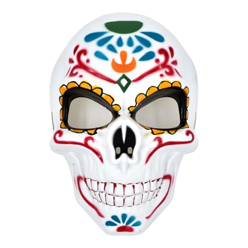 omiinitio Mexikaner Der Deads Maske Zuckerschädel Mexikaner Designmaske Maskerade Party Maske Halloween Cosplay Kostüme von omiinitio