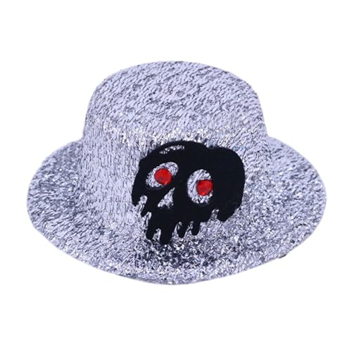 omiinitio Minis Haarclip Skeletthut Haare Klammern Schädelkappen Barrette Dekorative Accessoires Party Hüte Clip Auf Designs Halloween Skull Caps Clips Clips von omiinitio