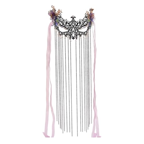 omiinitio Mysteriöses Fransengesicht Bedecken Retro Perlen Face Veil Accessoire Für Kostümpartys Und Kulturelle Feierlichkeiten von omiinitio