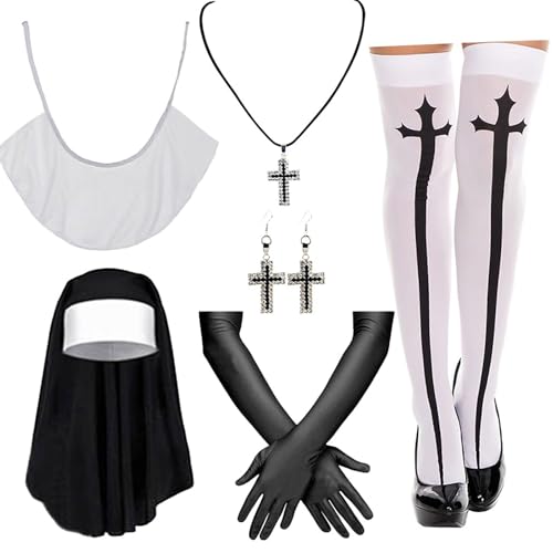 omiinitio Nonne Rollenspiel Kostüm Set Für Frauen Halloween Cosplay Gehören Non omiinitio Nonne Rollenspiel Kostüm Set Für Frauen Halloween Cosplay Gehören Non von omiinitio