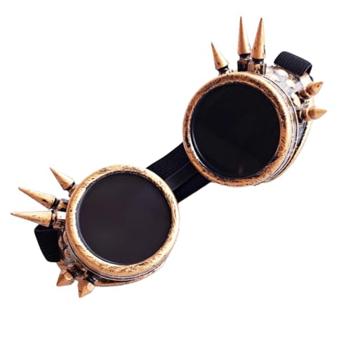 omiinitio Steampunksbrillen Mit Nietschuhen Gläser Halloween Brillen Retro Gläser Steampunks Brillen Party Vorräte von omiinitio