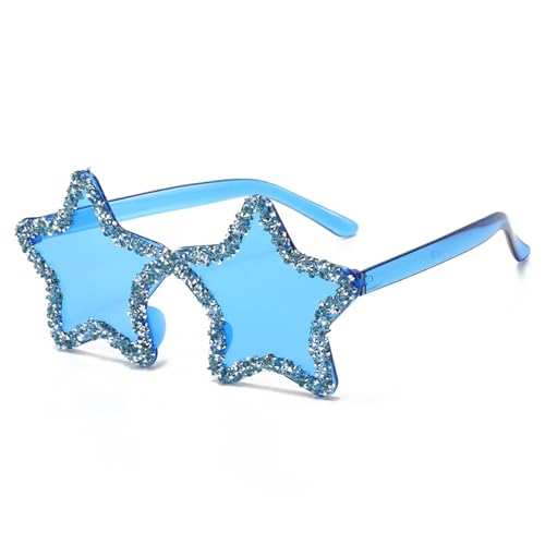 omiinitio Stilvolle Startöne Für Mädchen Jungen Foto Requisiten Reisen Hip Hop Star Glitzer Brille Plastik Stern Eyewear Party Outfit von omiinitio