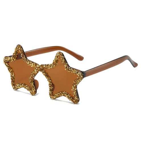 omiinitio Stilvolle Startöne Für Mädchen Jungen Foto Requisiten Reisen Hip Hop Star Glitzer Brille Plastik Stern Eyewear Party Outfit von omiinitio