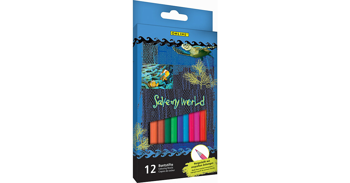 Buntstifte Save My World, 12 Farben bunt Buntstifte Save My World, 12 Farben bunt von online