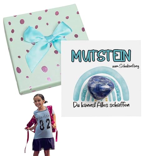 1 Stück Mutstein Für Kinder Einschulung, Schultüte Jungen Inhalt Geschenk Einschulung Junge Schultüte Füllung Junge Einschulung Geschenk Jungen Glücksbringer Schulanfang Mit Grußkarte Geschenkbox von oooaooo