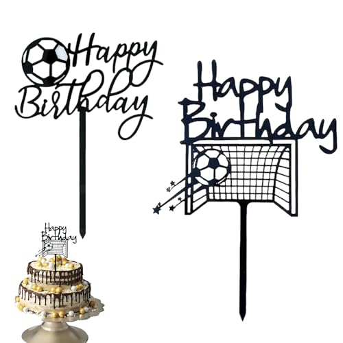 2 Stück tortendeko fussball, fußball tortendeko mit "Happy Birthday" für Fußball-Geburtstagsfeiern Torte Dekoration für Männer Junge Fußball Sport Thema Geburtstag Party 2 Stück tortendeko fussball, fußball tortendeko mit "Happy Birthday" für Fußball-Geburtstagsfeiern Torte Dekoration für Männer Junge Fußball Sport Thema Geburtstag Party von oooaooo