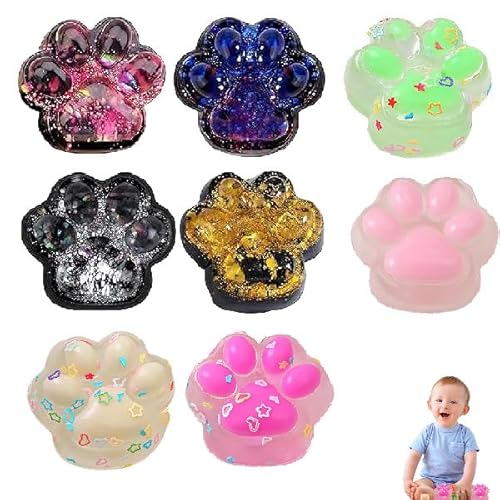 8 Stück Katzenpfoten Squishy, Squishy Pfote Squishies Squeeze Toy Katzenpfoten Spielzeug Stress, Spielzeug Zur Entlastung Von Stress Quetschspielzeug Spielzubehör Für Kinder Jugendliche von oooaooo